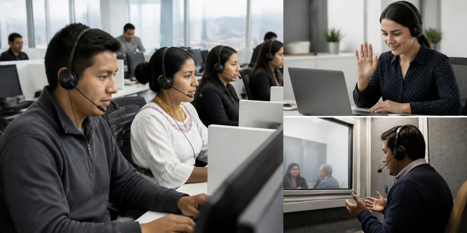 Bilingual customer support, virtual assistant, and interpretation teams working in Ecuador